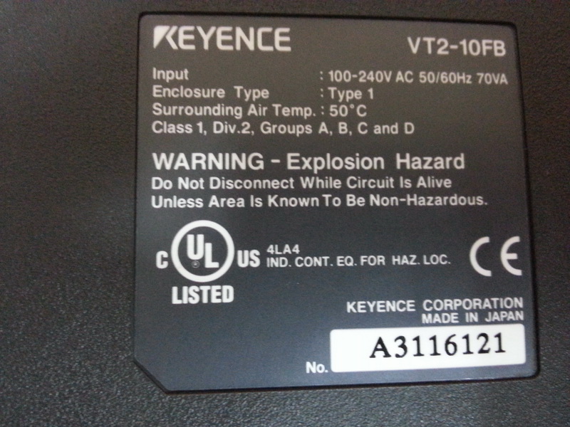 KEYENCE カラータッチパネル VT2-10FB 特別スマホ・タブレット・パソコン - KEYENCE カラー